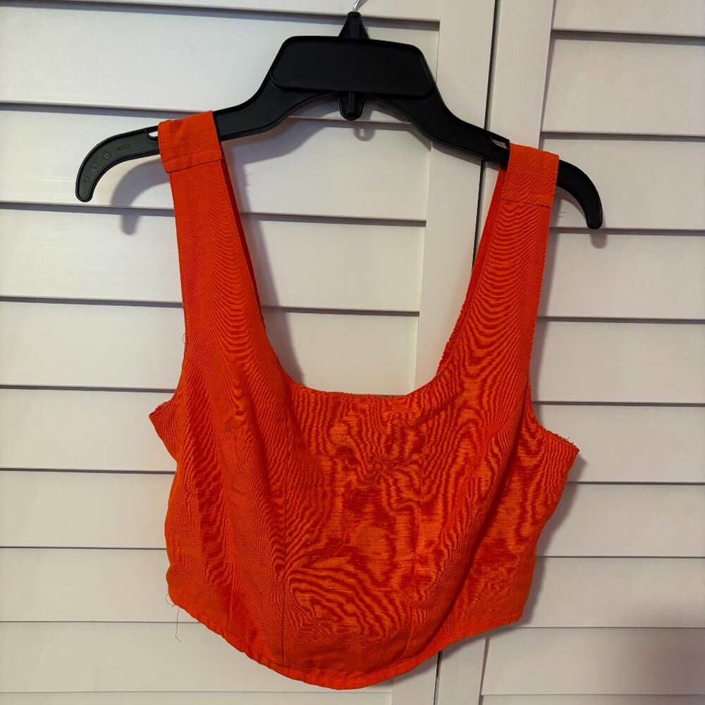 Orange crop top